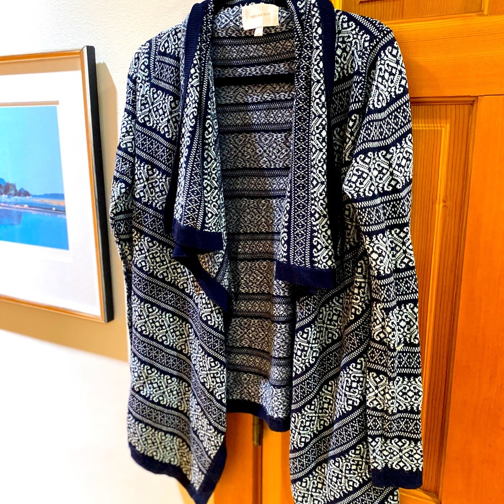 Blue wrap sweater